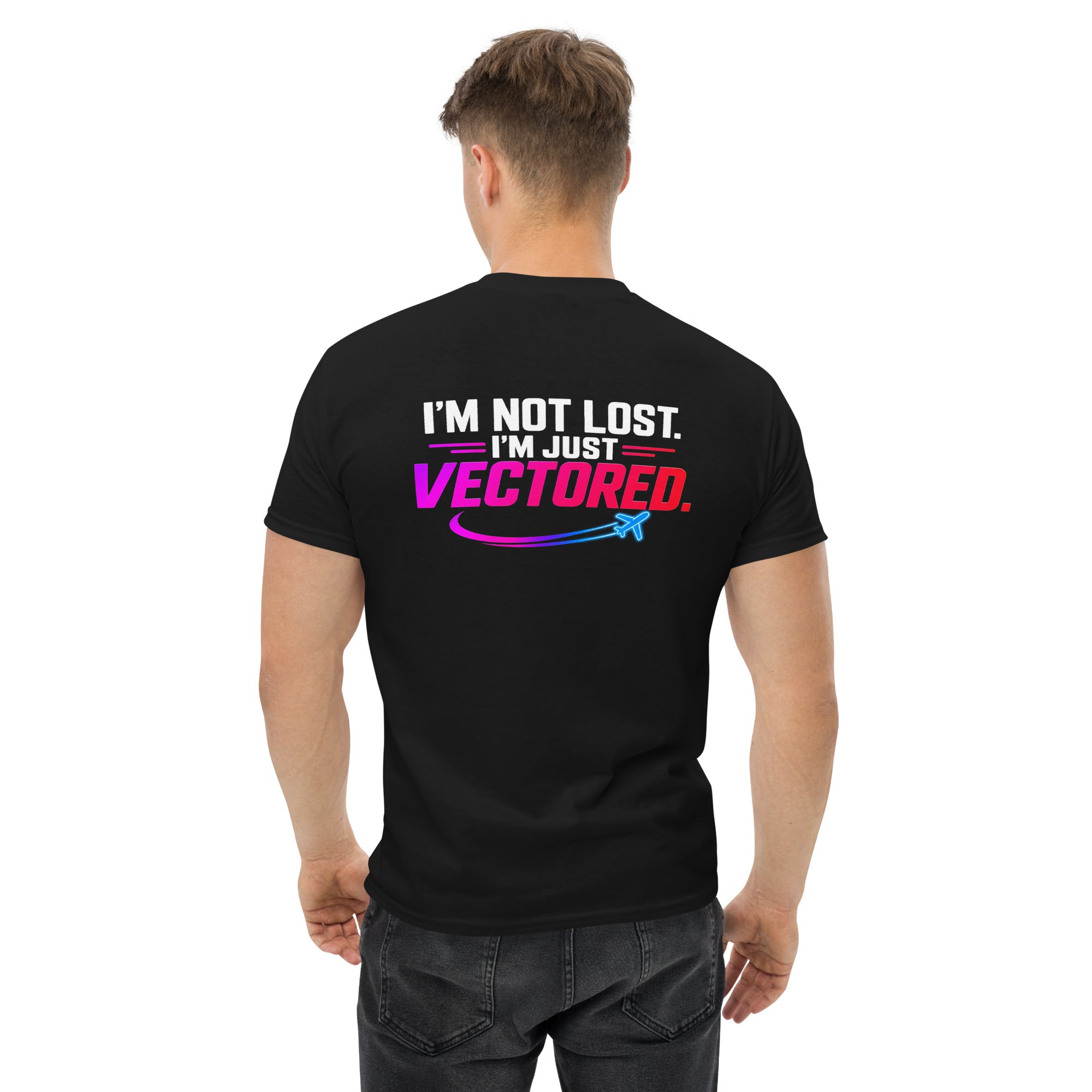 I’m Not Lost, I’m Just Vectored – Unisex T-Shirt — view 3 of 4