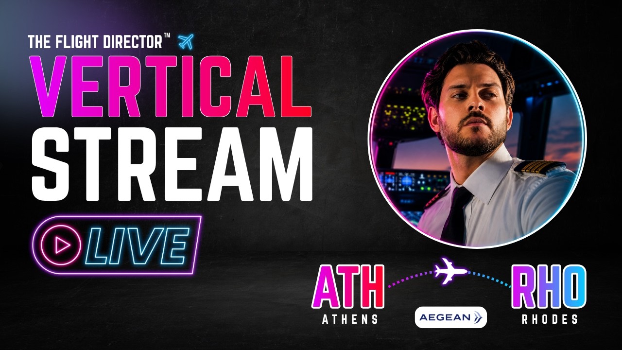 Thumbnail for Vertical Stream ✈️ | Athens → Rhodes | Aegean A320 | X-Plane 12 LIVE